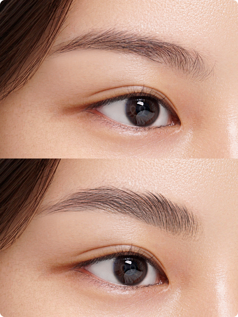 Hasil penggunaan befor after Product Hbrow Brow Sculpt By Ruhee Diary