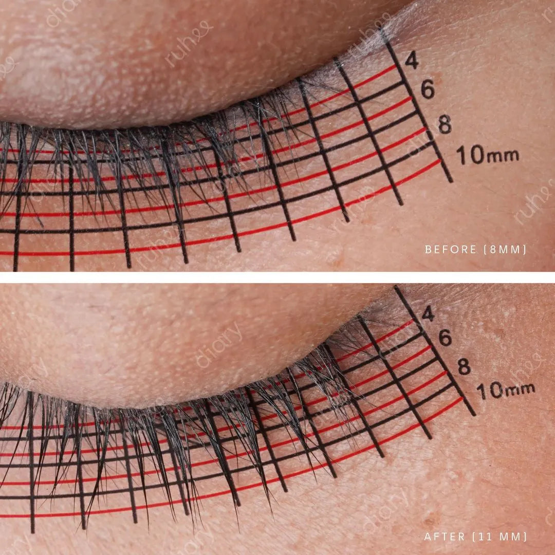 Hasil bulu mata yang sudah menggunakan lash & brow serum 