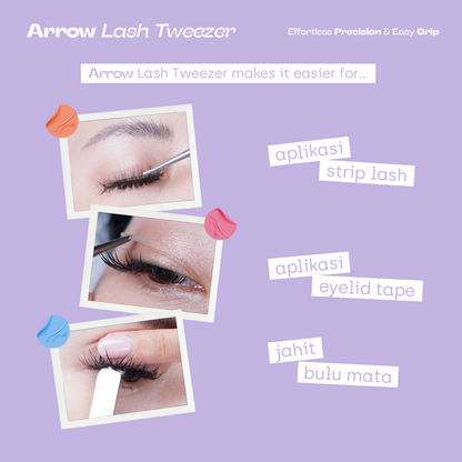 RUHEEDIARY Arrow Tweezer | Pinset bulu mata