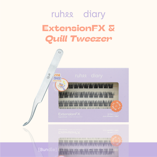 Bundle Extension FX x Quil Lash Tweezer | Melentikan bulu mata secara instan