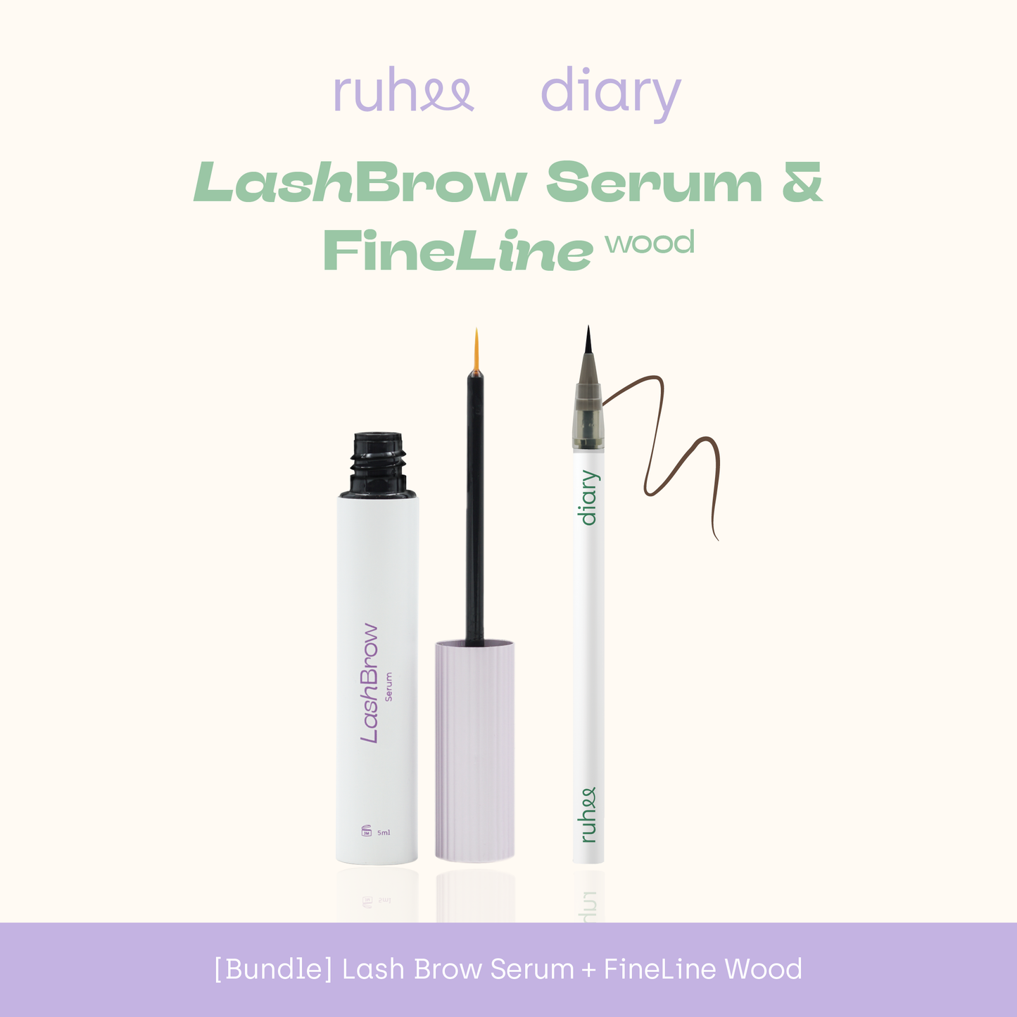RUHEEDIARY Bundle FineLine + Lash Brow Serum