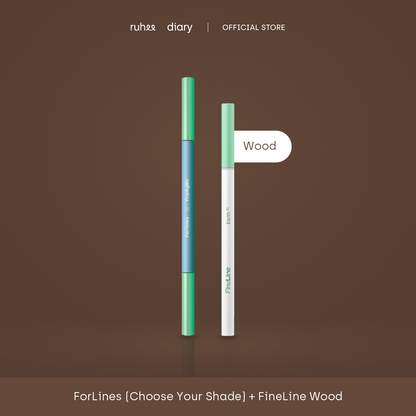Bundle ForLines x Fineline (Wood) | Merapihkan bentuk alis